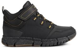 GEOX Geox, Flexyper sneaker nubukbőr részletekkel, Fekete, Sárga, 37 EU (J949XA032FUC9241-37)