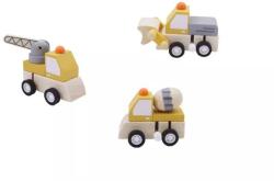 QX Mașină de lucru din lemn cu mecanism de învârtire - 10 cm, diverse modele (729252)