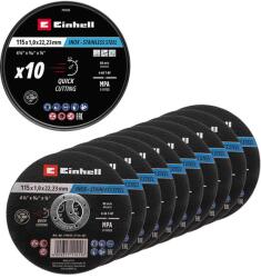Einhell 711525 Vágótárcsa készlet 115 mm 10 db Fém, Nemesacél, Acél, Lemez (49711525) (49711525)