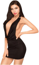 Penthouse - Rochie erotică cu guler și tanga - negru - M/L