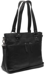 The Chesterfield Brand Geanta umar dama piele naturala neagra, 18 litri, Rome, The Chesterfield Brand