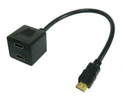 Techly ICOC-HDMI-F-002 HDMI kábel 0, 3 M HDMI A-típus (Standard) 2 x HDMI Type A (Standard) Fekete (Video Splitter Cable Hdmi M) (Video Splitter Cable Hdmi M)