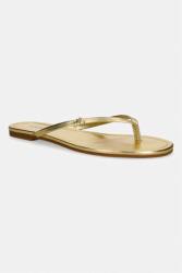 Lauren Ralph Lauren șlapi pentru femei, din piele Raquel PPY2-KLD0YM_GLD (802959563001.710)