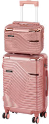 Leziter TraveLux Urban III gurulós bőrönd szett lazacrózsaszín (LTRUBS-III-LR) - leziter