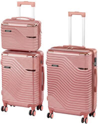 Leziter TraveLux Urban XVIII gurulós bőrönd szett lazacrózsaszín (LTRUBS-XVIII-LR) - leziter