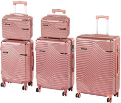 Leziter TraveLux Urban gurulós bőrönd szett lazacrózsaszín (LTRUBS-LR) - leziter