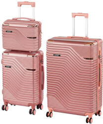 Leziter TraveLux Urban XIX gurulós bőrönd szett lazacrózsaszín (LTRUBS-XIX-LR) - leziter