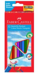 Faber-Castell Creioane Colorate 12 Culori+ascutitoare Eco Faber Castell (CCFB12)