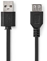 Nedis CCGL60010BK20 USB-A apa - USB-A apa 2.0 Adat és töltő kábel - Fekete (2m) (CCGL60010BK20) (CCGL60010BK20)