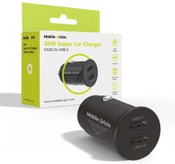 Mobile Origin 30W Super Car Charger CA20 - 2x USB-C Black (MO-30WSCCH-CA20) (MO-30WSCCH-CA20)