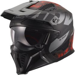 LS2 Cască de motocicletă trial LS2 OF606 Drifter Gas gri mat-roșu (LS366062531-MASTER)