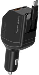 Mobile Origin 90W Car Charger CA22 USB-C + USB-A, 2x USB-C Cable Black (MO-90CCH-CA22) (MO-90CCH-CA22)