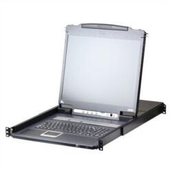 ATEN CL5708IN rack konzol 48, 3 cm (19") 1280 x 1024 pixelek Fém, Műanyag Fekete 1U (14.01. 6916) (14.01.6916)