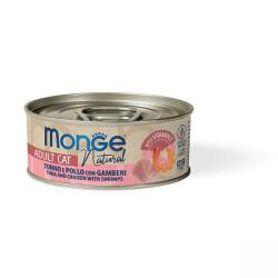 Monge Natural Cat konzerv Tonhal csirkével és garnélarákkal 80g 80 g
