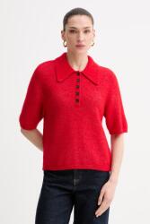 Gestuz pulóver gyapjúkeverékből - piros S