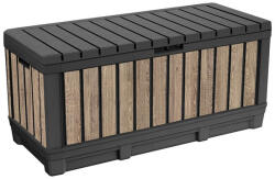 Keter DECOCOAT KENTWOOD MŰANYAG KERTI TÁROLÓ 350L - kőrisfa