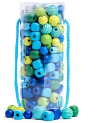 Woodyland Kék gyöngyfűző készlet hengerben - Woody (W90217) (W90217)