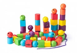 Woodyland Woody Maxi fa gyöngyök - 60 db-os (901944) (901944)