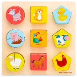 New Classic Toys Felezős puzzle állatok (10460) (10460)