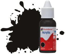 Humbrol Acrylic - Black Metallic (201) 14ml (DB0201) (DB0201)