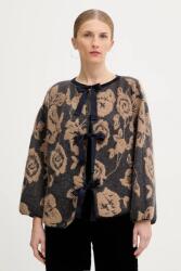 Liviana Conti gyapjú kardigán - barna S