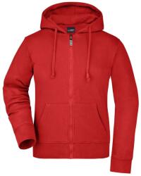 Daiber Hanorac de damă cu fermoar și glugă JN053 - Roșie | XL (JN053-149887)