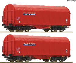 Roco 6600226 2er Set Schiebeplanenwagen Nacco (9005033384234)