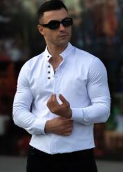  Férfi ing szilveszterre fehér elegáns pamut alkalmi 3XL