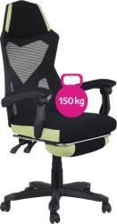 TEMPO KONDELA Scaun de birou/joc, negru/verde, portanţă 150 kg, JORIK