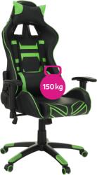 TEMPO KONDELA Scaun birou/joc, negru/verde, portanţă 150 kg, BILGI