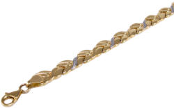 Ékszershop Bicolor vésett stiftes arany karlánc (1334470)