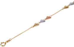 Ékszershop Tricolor betétes anker arany karlánc (1332544)