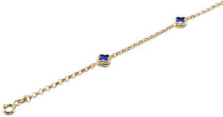 Ékszershop Kék köves arany anker karlánc (1334301)