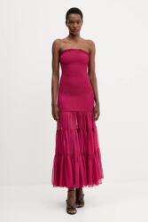 Bardot ruha AZURA - burgundia S