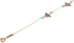 Ékszershop Pillangós és bogyós betétes gyermek arany karlánc (1330064)