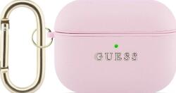 Guess Grained Classic Logo Hook husă pentru AirPods Pro 3 roz (GUAP3PGUGMP)