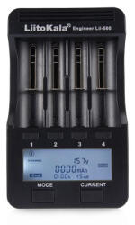 LiitoKala Engineer Lii-500 négycsatornás 18650 LCD Lithium-Ion Li-Ion akkumulátor/cella töltő/adapter (Lii500)