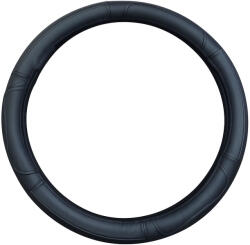 Autolife Kormányvédő 36-38cm, fekete valódi bőr, csavart mintával, Autolife 1012BK