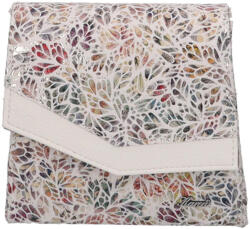 Karen rostbőr táska 9517 fehér színes virág