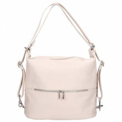 Rea Moda Olasz bőr 01053 elöl cipzáros bézs női válltáska/hátizsák