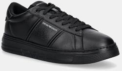 Giorgio Armani bőr sportcipő - fekete Férfi 46