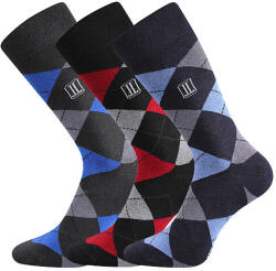 Lonka 3PACK șosete Lonka multicolore (Dikarus-káro/mix B) M (161168)