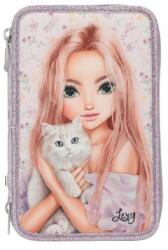 TOPModel töltött tolltartó, 3-emeletes, lány cicával, BLOOMING KITTY (6) (413958)