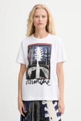 MUNTHE pamut póló LACK - fehér 34