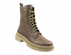  Női Bakancs Nika Komfort 1363 Taupe Bőr Melegítő Fűzött Cipzár (1363.TAUPE)
