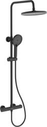 Cerano - Selma fali zuhanyoszlop - termosztátos zuhanycsaptelep - matt fekete