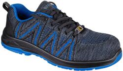 BENNON BENNON KNITTER S1 ESD NM 4WIDE BLUE LOW / S1 ESD NM biztonsági cipő széles szárral - fekete/kék 43 (1113030729-43)