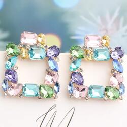  Kristály Fülbevaló - Többszínű