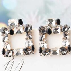  Kristály Fülbevaló - Fekete
