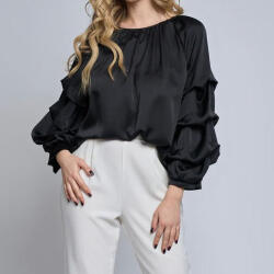 ElectraStore Bluza Satin Neagra (109-1S)
